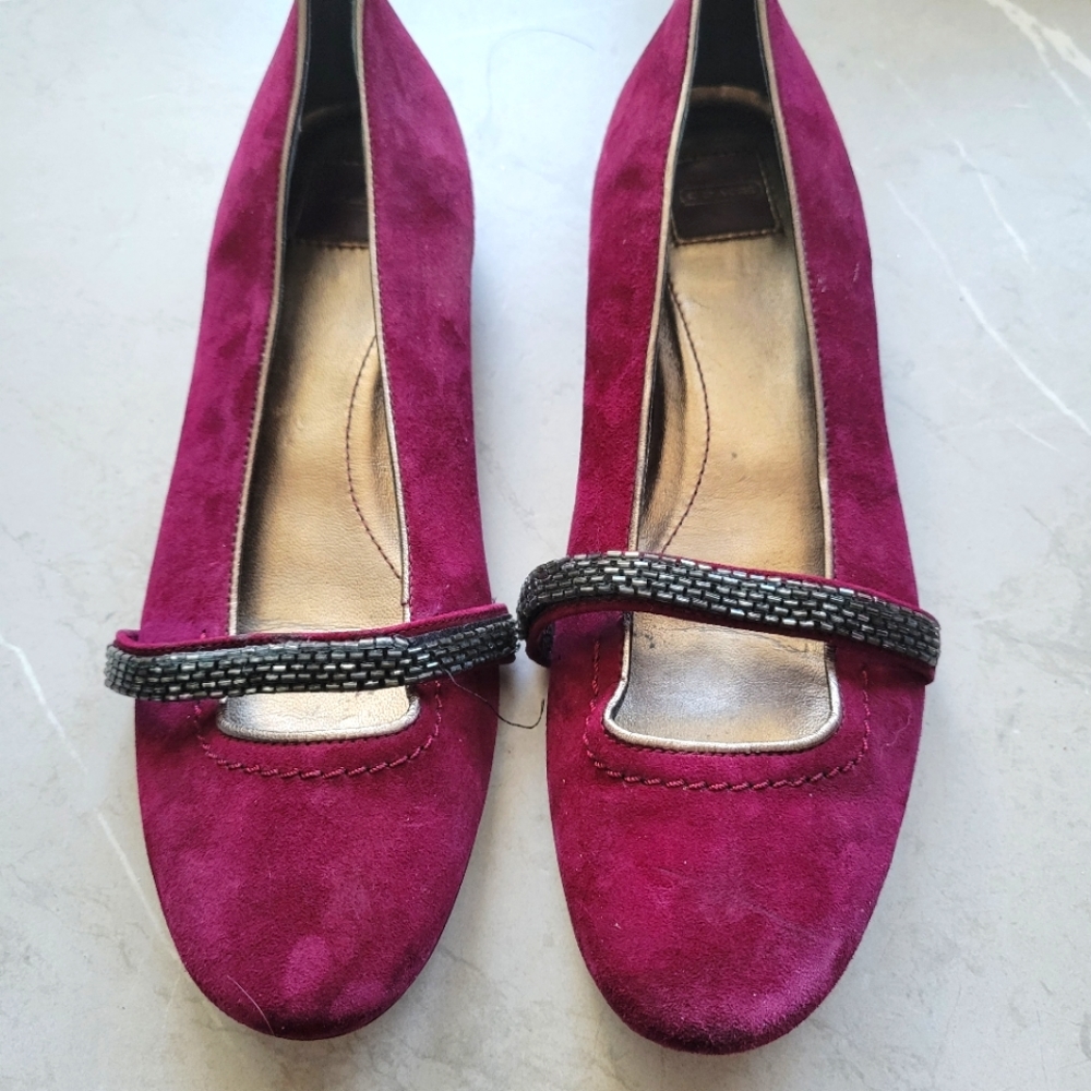 Coach maroon flats size 6